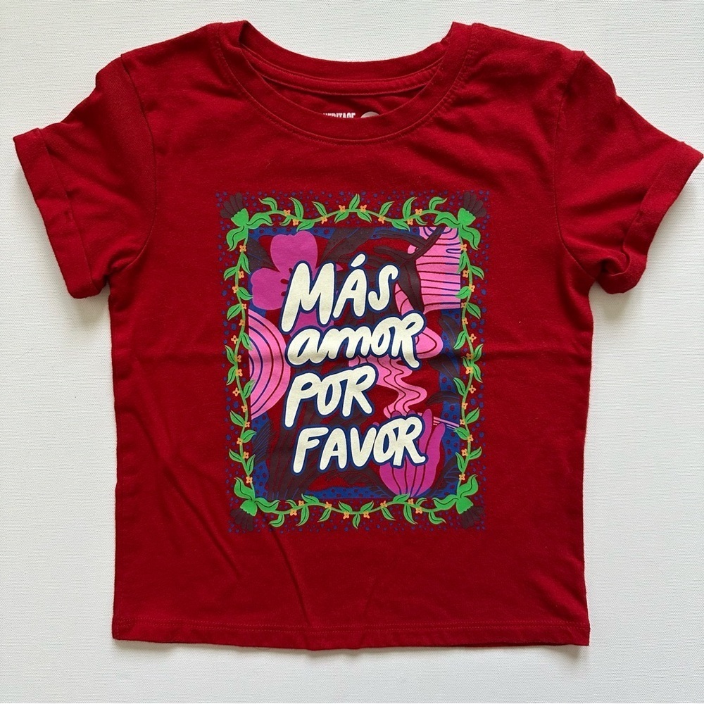 Latino Heritage Month Girls Short Sleeve Graphic Tee Size 5T